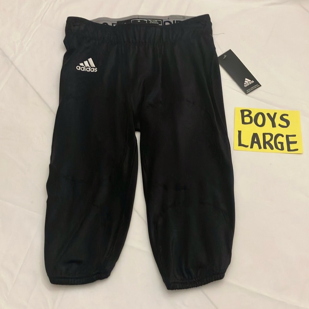 NWT Adidas Youth Large Black Football Pants